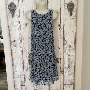 Tommy Hilfiger Size 8 Woman's Navy Blue Green White Floral A-line Shift Dress